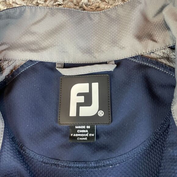 Footjoy Quarter Zip Sweater Mens Extra Large XL Blue Golf Stretch Pullover Logo - Picture 3 of 16